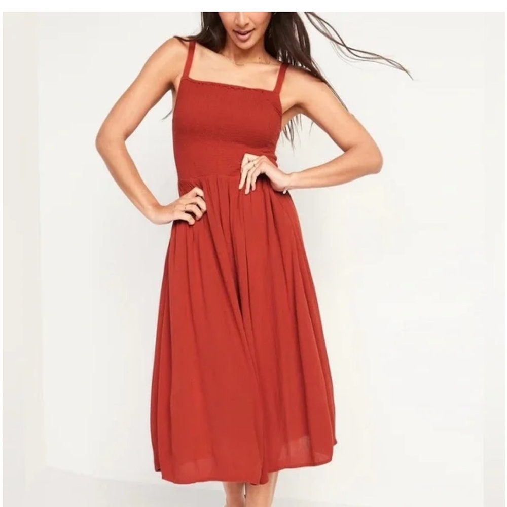 Elegant Old Navy Red Sleeveless Dress